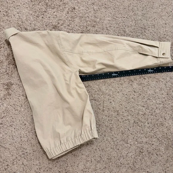 Aritzia TNA Caddie Blouson Jacket Cotton Canvas Zip-up Jacket Tan Khaki Size M - Picture 11 of 12